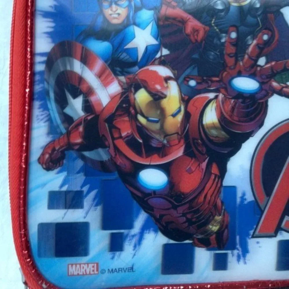 Thermos Marvel Avengers‎ Zip Up Lunch Box Assemble Iron Man Captain America Thor
